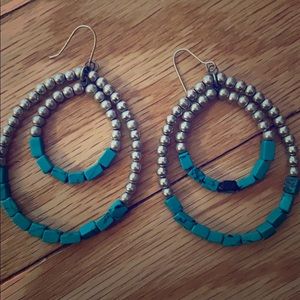 turquoise and silver earrings!